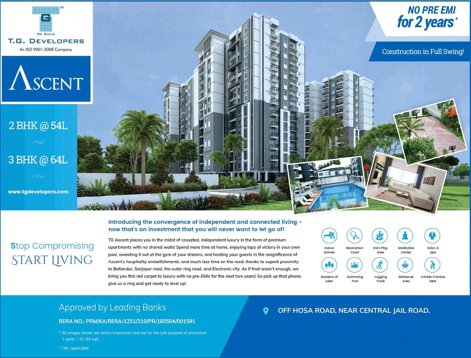 Introducing the convergence of independent & connected living at TG Ascent in Bangalore